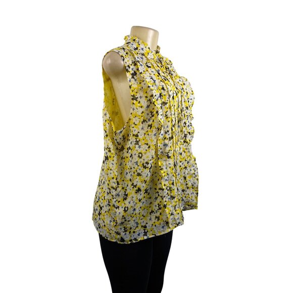 Ann Taylor Women’s Multicolor Polyester Sleeveless Floral Blouse Size XL - New - Picture 2 of 9